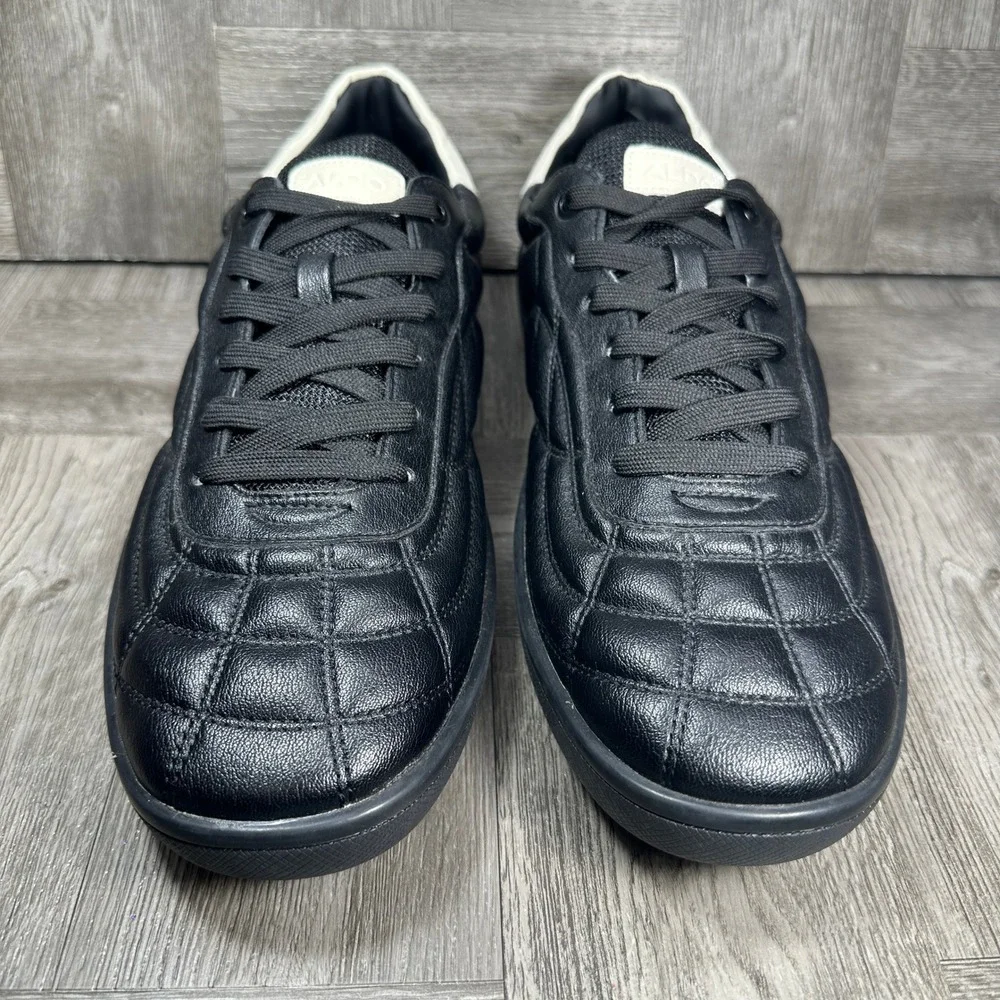 Aldo Quilted Leather Sneakers Mens 12 Black Low Top Casual Streetwear NEW